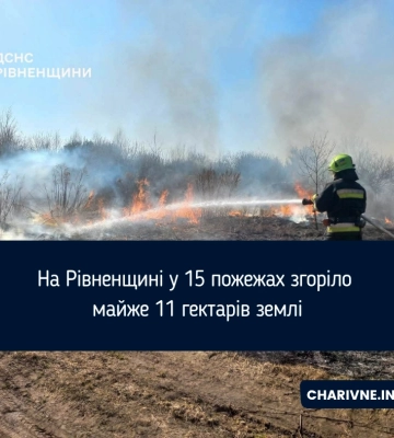 Минулого тижня на Рівненщині сталося понад 120 пожеж