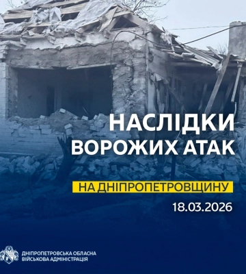 Ситуація щодо чергових ворожих обстрілів та повітряних атак на Дніпропетровщині, - голова ОВА