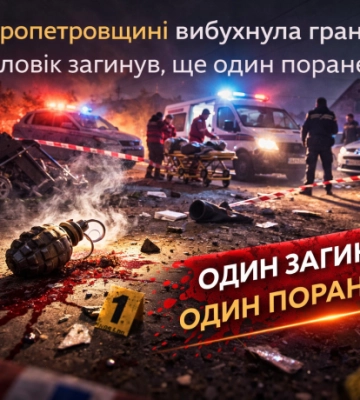 На Дніпропетровщині вибухнула граната: один чоловік загинув, ще один поранений