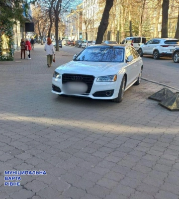 У Рівному за тиждень винесли понад 1100 штрафів за неправильне паркування