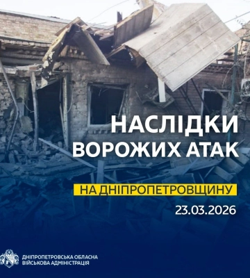 Ситуація щодо чергових ворожих обстрілів та повітряних атак на Дніпропетровщині, - голова ОВА