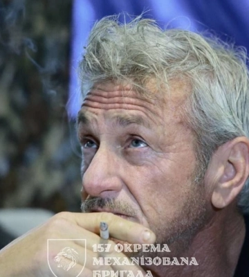 Шон Пенн відвідав підрозділ 157-ї бригади на Донеччині