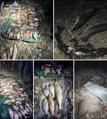 На Черкащині виявили рибалок, які незаконно виловили риби на понад 450 тис. грн (ФОТО)