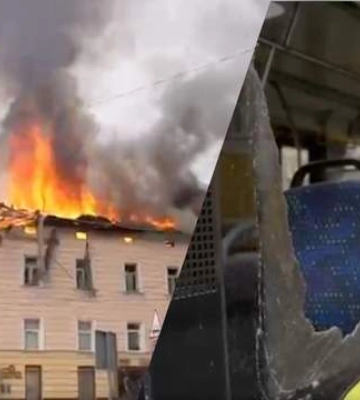 Полиция опубликовала первые минуты после удара по центру Львова