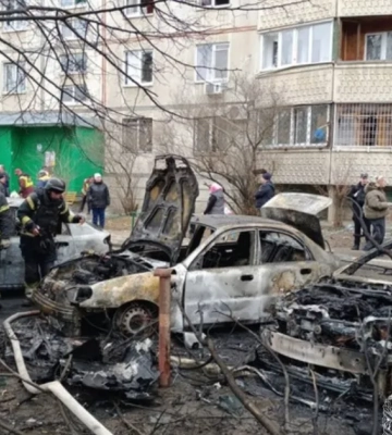 РФ вдарила по Харкову дроном: попередньо, є постраждалі