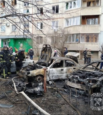 РФ вдарила по Харкову дроном: попередньо, є постраждалі