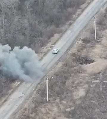 FPV продолжают охоту на гражданские авто в приграничье Харьковщины (видео)