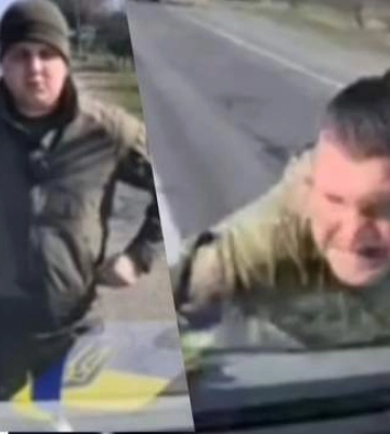 Біля Луцька військового ТЦК збили і прокатали на капоті буса (відео)