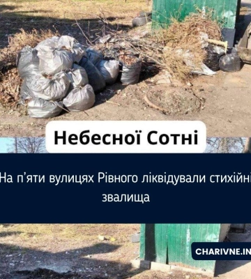 На п’яти вулицях Рівного ліквідували стихійні звалища