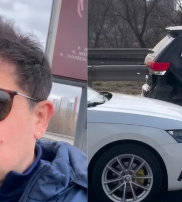 Известный телеведущий попал в ДТП в Киеве (видео)