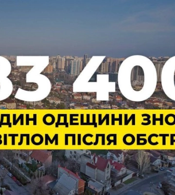 Енергетики повернули світло у понад 83 тисячі осель на Одещині