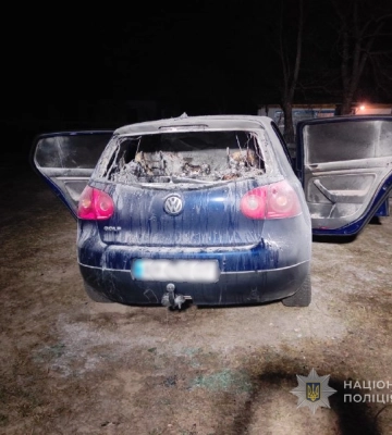 На Волині 21-річний хлопець підпалив авто. Фото
