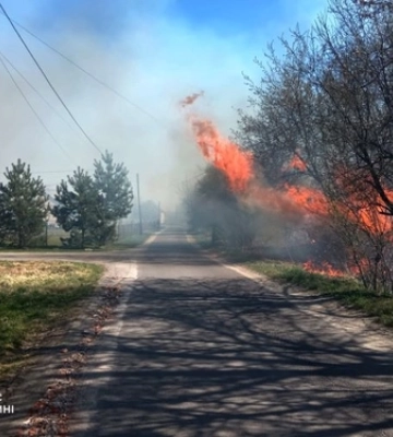 На Волині за вихідні сталося 27 пожеж на відкритих територіях