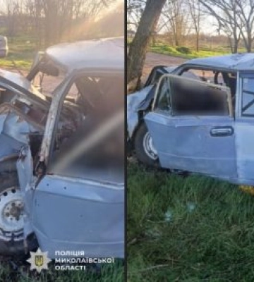 Трагедія під Баштанкою: водій ВАЗу загинув, врізавшись у дерево