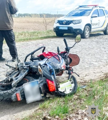 На Рівненщині в ДТП постраждали мотоцикліст і пасажир