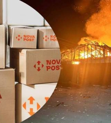Згоріли посилки на 300 тисяч гривень: Росія знищила відділення "Нової пошти" на Запоріжжі