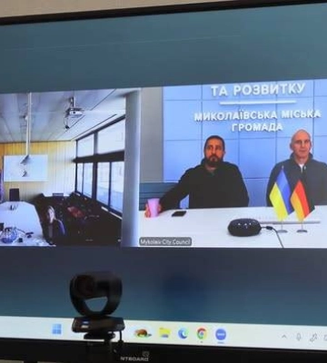 Мер Миколаєва Сєнкевич провів онлайн зустріч з новообраним мером міста-побратима Зіндельфінген