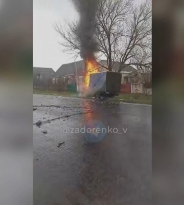 Вражеский дрон попал в «Газель» на Харьковщине: водитель погиб (видео)