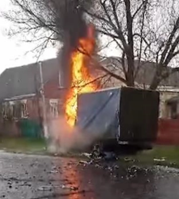 Дрон РФ сжег автомобиль с водителем на Харьовщине