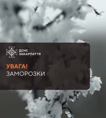 Закарпатців попереджають про заморозки: II рівень небезпечності на 4 квітня