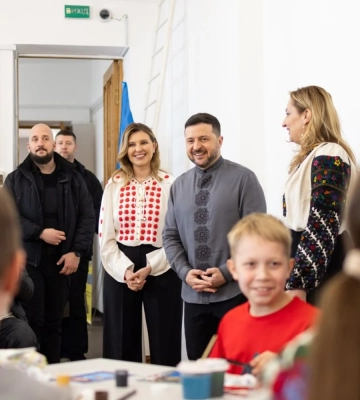 Зеленський у Великдень привітав дітей загиблих захисників у Софії Київській