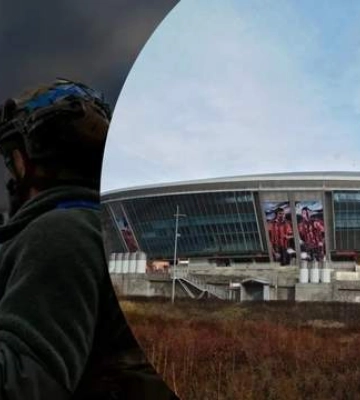 Дрони кружляють навіть над "Донбас Ареною": "Азов" показав, як контролює логістику Донецька