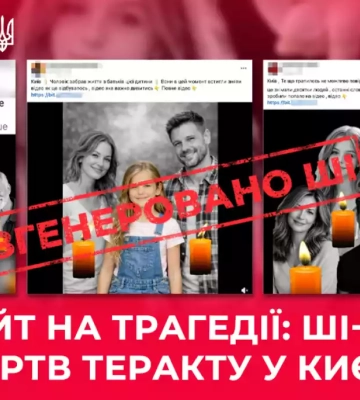 У соцмережах поширюють клікбейтні дописи з ШІ-фейками про жертв теракту у Києві, — ЦПД