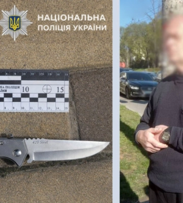 У Києві в Голосіївському районі затримали чоловіка з ножем, який провокував конфлікти
