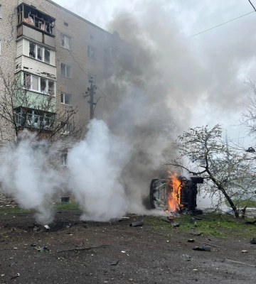 Три влучання у центрі Балаклії:  прильоти - по житлових будинках, є загибла (доповнено)