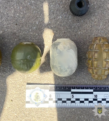 На Вінниччині пильні поліцейські вилучили у водія зупиненого автомобіля кілька гранат
