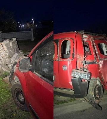 На Рівненщині п’яний водій тікаючи від патрульних «зніс» паркан