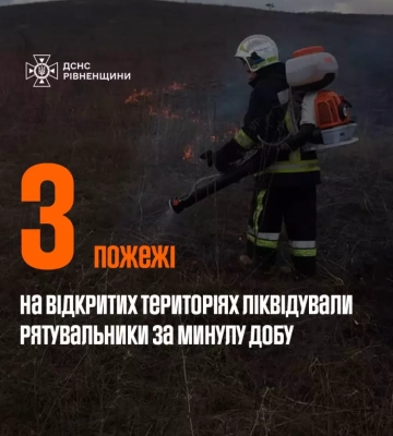 На Дубенщині горіла суха рослинність