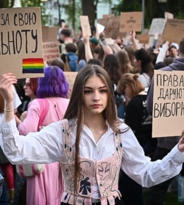 У Києві люди зібралися на протест проти ухвалення нового Цивільного кодексу