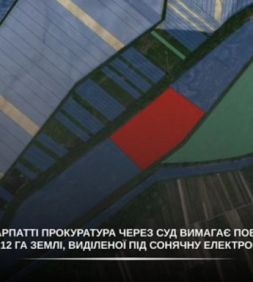 На Закарпатті хочуть розірвати оренду землі під сонячну електростанцію через борг у 432 тис. грн