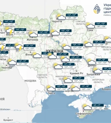 Прогноз погоди: найближчі дні в Україні будуть теплими