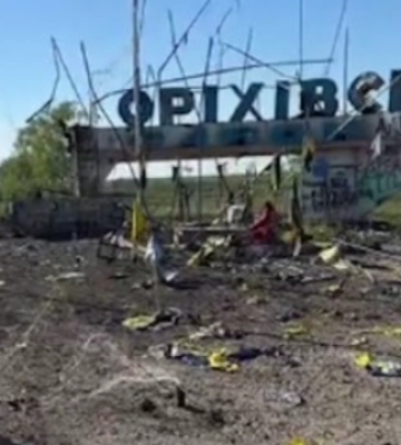 Росіяни обстріляли стелу на в'їзді до Оріхівського району