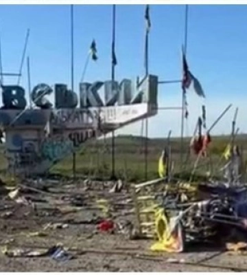 Рашисти обстріляли Оріхівську стелу з символами бригад ЗСУ: ОВА вже працює над її відновленням