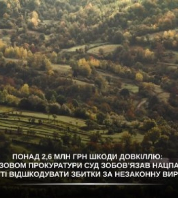 Понад 2,6 млн грн шкоди довкіллю: суд зобов’язав нацпарк на Закарпатті відшкодувати збитки за незаконну вирубку лісу