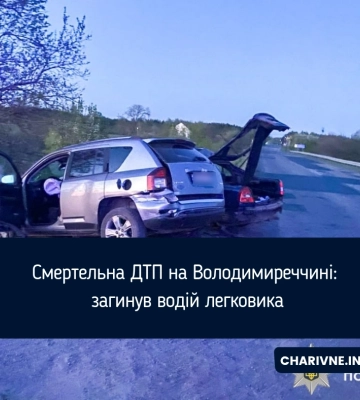 Смертельна ДТП на Володимиреччині: загинув водій легковика