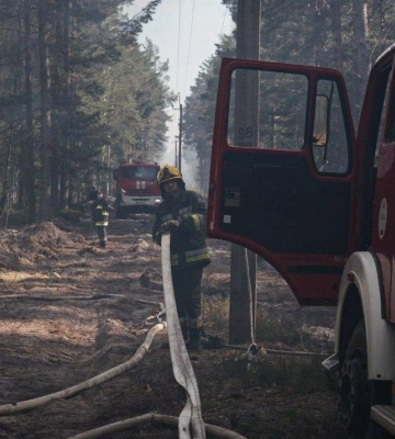 В Зоне отчуждения тушат масштабный пожар: горит более 1000 га леса