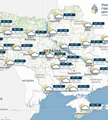 Погода на 9-10 травня: де в Україні будуть зливи, а де спека +27°