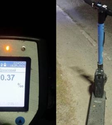 У Полтаві патрульні зупинили нетверезого водія електросамоката