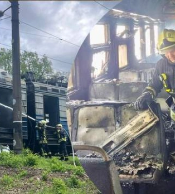 Просто під час руху: на Черкащині загорівся пасажирський потяг