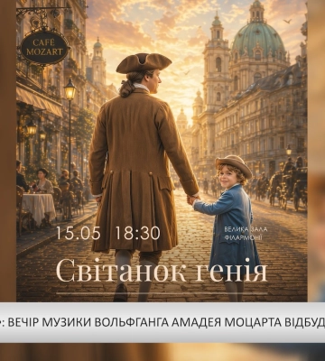 «Світанок генія»: вечір музики Вольфганга Амадея Моцарта відбудеться в Ужгороді