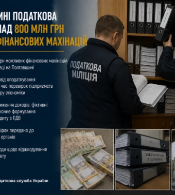 На Полтавщині виявили ймовірне відмивання понад 816 мільйонів гривень