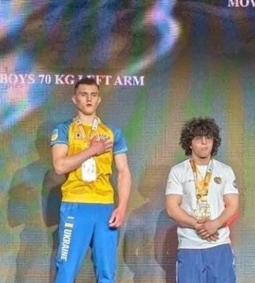 Десятикласник з Львівщини став чемпіоном Європи з армреслінгу
