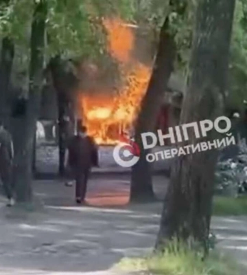 На левом берегу Днепра утром горел ресторан