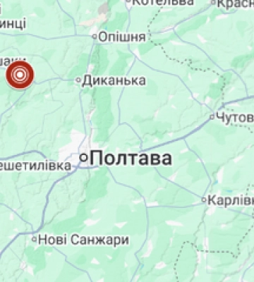 В Полтавской области зафиксировали землетрясение магнитудой 2,6