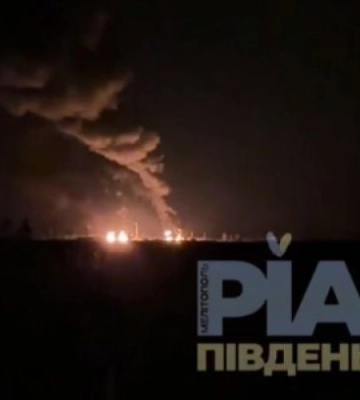 ВСУ показали момент удара по телевышке в оккупированном Мелитополе (видео)