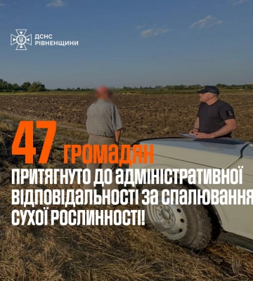 На Рівненщині з початку року сталося понад 600 пожеж в екосистемах